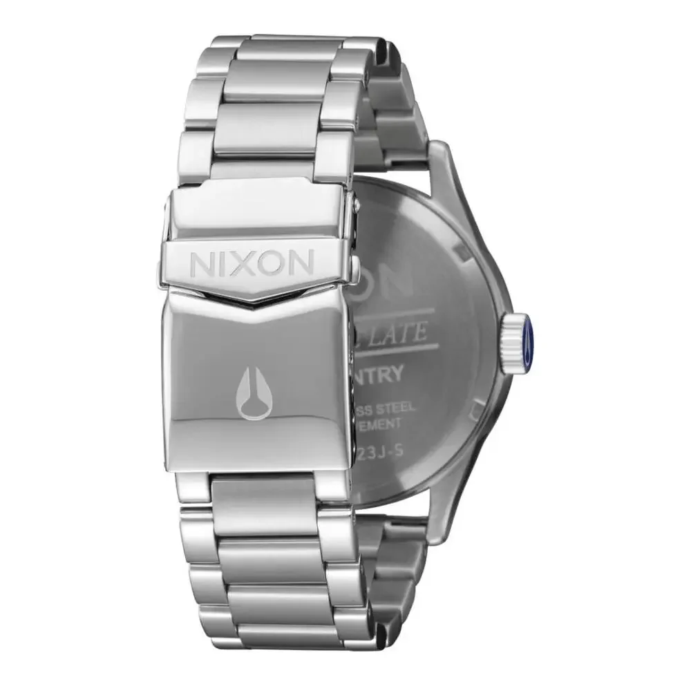 Nixon Sentry A356-5246-00 Men's Silver Stainless Steel Analog Dial Watch GBO2938